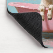 Geit in een roze bad muismat (Hoek)