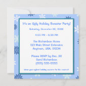 Geit in een Ugly Sweater Holiday Party Kaart (Achterkant)