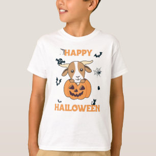 Geit in pompoenkottergeiten Happy Halloween T-shirt