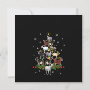 Geit Kerstboom Sneeuw Geit Kerstmis Kaart