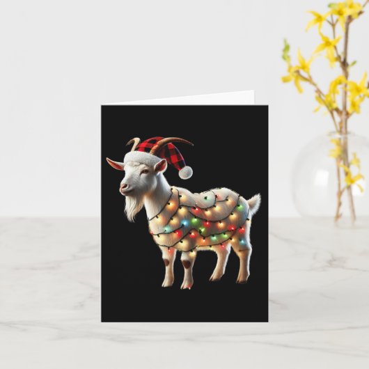 Geit Kerstmis Geiten Xmas Geit Lover Kaart (Gele Bloem)