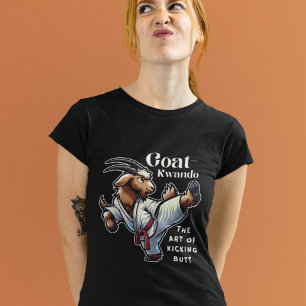 Geit kwando grappige vechter geit t-shirt