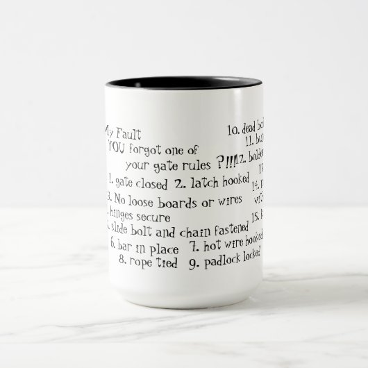 Geit, lamanchgeit, grappige geiten mok (Midden)