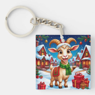 ❄️ Geit Liefhebber Kerstcadeau Jaar Van De Geit 20 Sleutelhanger