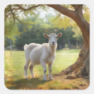 Geit Liefhebber Vierkante Sticker
