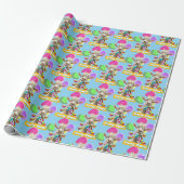 Geit met feestartikels cadeaupapier (Uitgerold)