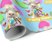 Geit met feestartikels cadeaupapier (Rol Hoek)