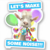 Geit met feestartikels sticker (Voorkant)