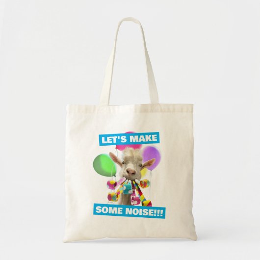 Geit met feestartikels tote bag (Voorkant)