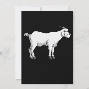 Geit met medisch gezichtsmasker save the date