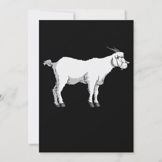 Geit met medisch gezichtsmasker save the date (Voorkant)