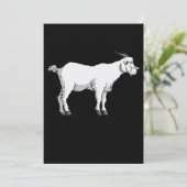 Geit met medisch gezichtsmasker save the date (Staand voorkant)