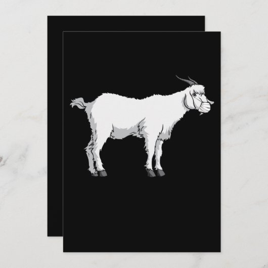 Geit met medisch gezichtsmasker save the date (Voorkant / Achterkant)