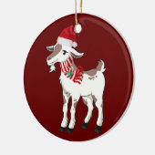 Geit met Pet kerst Keramisch Ornament (Links)