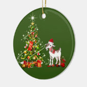 Geit met Petten kerstmis Keramisch Ornament (Links)
