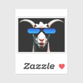 Geit met zonnebril Sticker