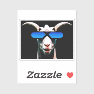 Geit met zonnebril Sticker