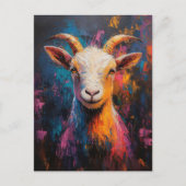 Geit Pop Art Oil schilderstijl Briefkaart (Voorkant)