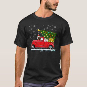 Geit Rode Auto Vrachtwagen Kerstboom Kerstman Geit T-shirt