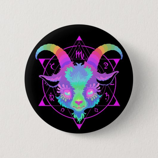 Geit Ronde Button 5,7 Cm (Voorkant)