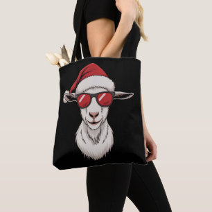 Geit Santa Hoed Grappig Schattig Boerderij Dier Bo Draagtas