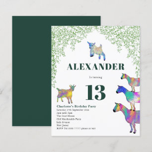 Geit Thema Verjaardagsfeest Groen