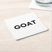 geit vierkante kartonnen onderzetter (Schuin)