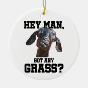 Geit voor Geitenliefhebbers Boerderij Kleding Meme Keramisch Ornament