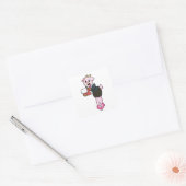 Geiteerd als secretaris met hoog niveau vierkante sticker (Envelop)