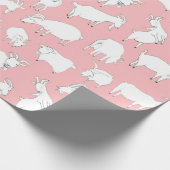 Geiten afspelen - Roze Cadeaupapier (Hoek)