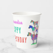 Geiten Boerderij van geiten Papieren Bekers (Achterkant)