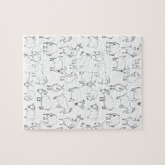 Geiten die spelen - Transparantie (kies uw eigen) Legpuzzel (Horizontaal)