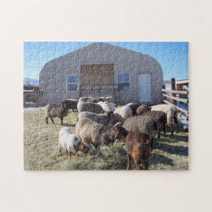 Geiten en schaap legpuzzel