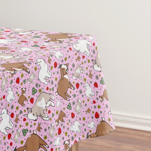 Geiten in roze tafelkleed (Voorbeeld)