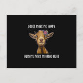 Geiten maken me blij dat ik van geit hou aankondigingskaart (Voorkant)