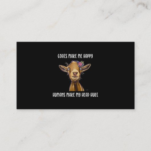 Geiten maken me blij dat ik van geit hou informatiekaartje (Voorkant)