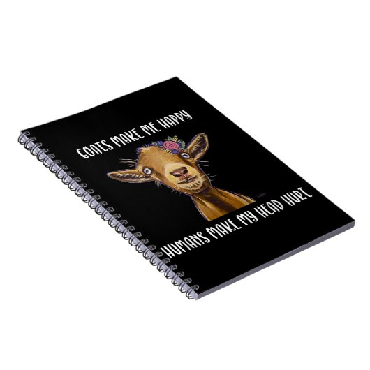 Geiten maken me blij dat ik van geit hou notitieboek (Rechterzijde)