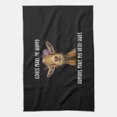 Geiten maken me blij dat ik van geit hou theedoek (Verticaal)