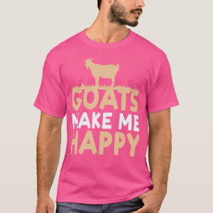 Geiten maken me gelukkig minnaar Dierenhuisdier Ge T-shirt