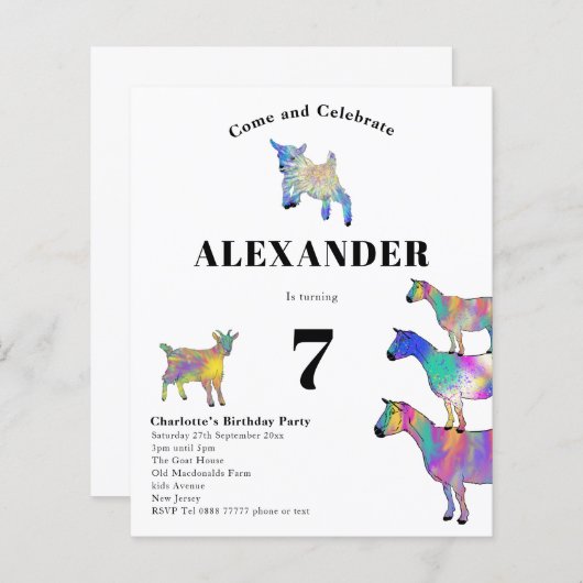 Geiten met als geboortedag beschouwd (Voorkant / Achterkant)