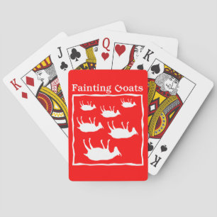 Geiten met flauwvallen pokerkaarten
