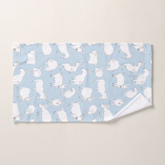 Geiten spelen - babyblauw bad handdoek (Handdoek)