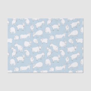 Geiten spelen - babyblauw tissuepapier