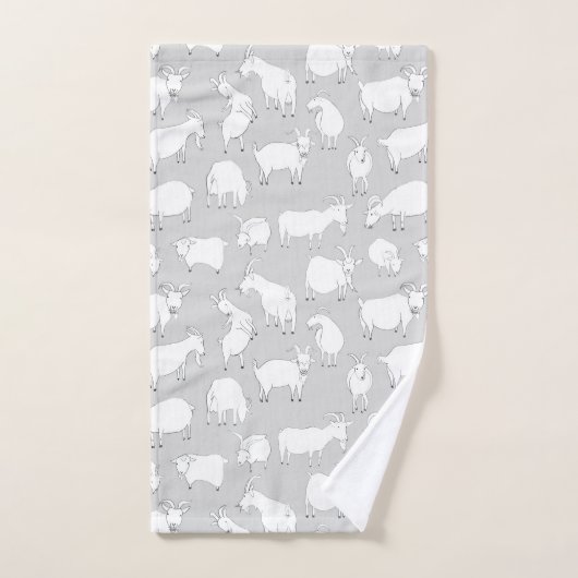 Geiten spelen - Grijs Bad Handdoek (Handdoek)