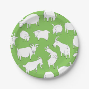 Geiten spelen - groen papieren bordje