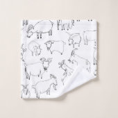 Geiten spelen - Transparante Bad Handdoek (Wasdoekje)