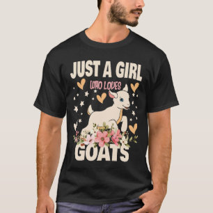 Geiten T-shirt Gewoon Een Meisje Dat Van Geiten Ho