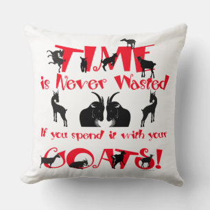 Geiten Tijd wordt nooit verspild GetYerGoat Kussen
