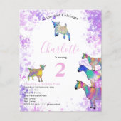 Geiten Waterverf Girls Birthday Party (Voorkant)