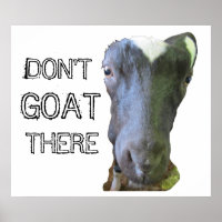 Geitenafdrukken "NIET GOAT ER"